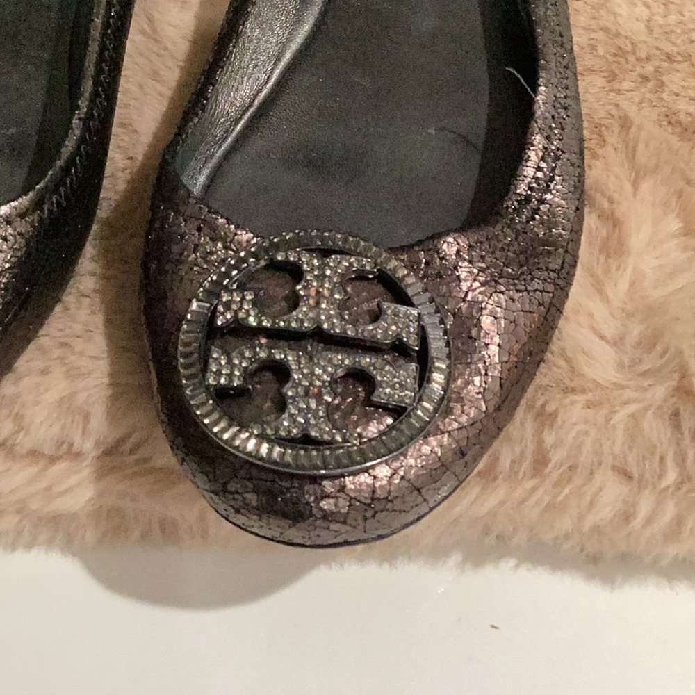 Tory Burch Metallic Ballet Flats - Picture 3 of 4